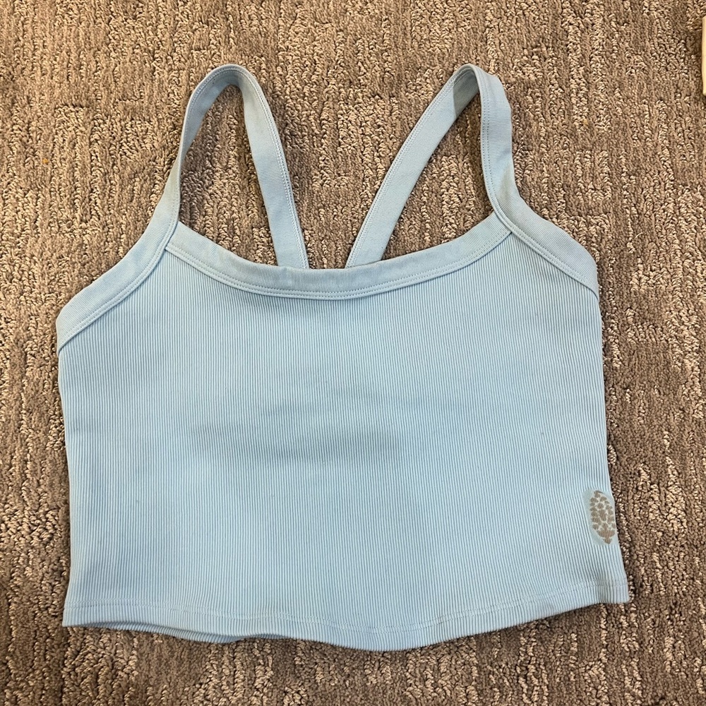 Free People blue tank top